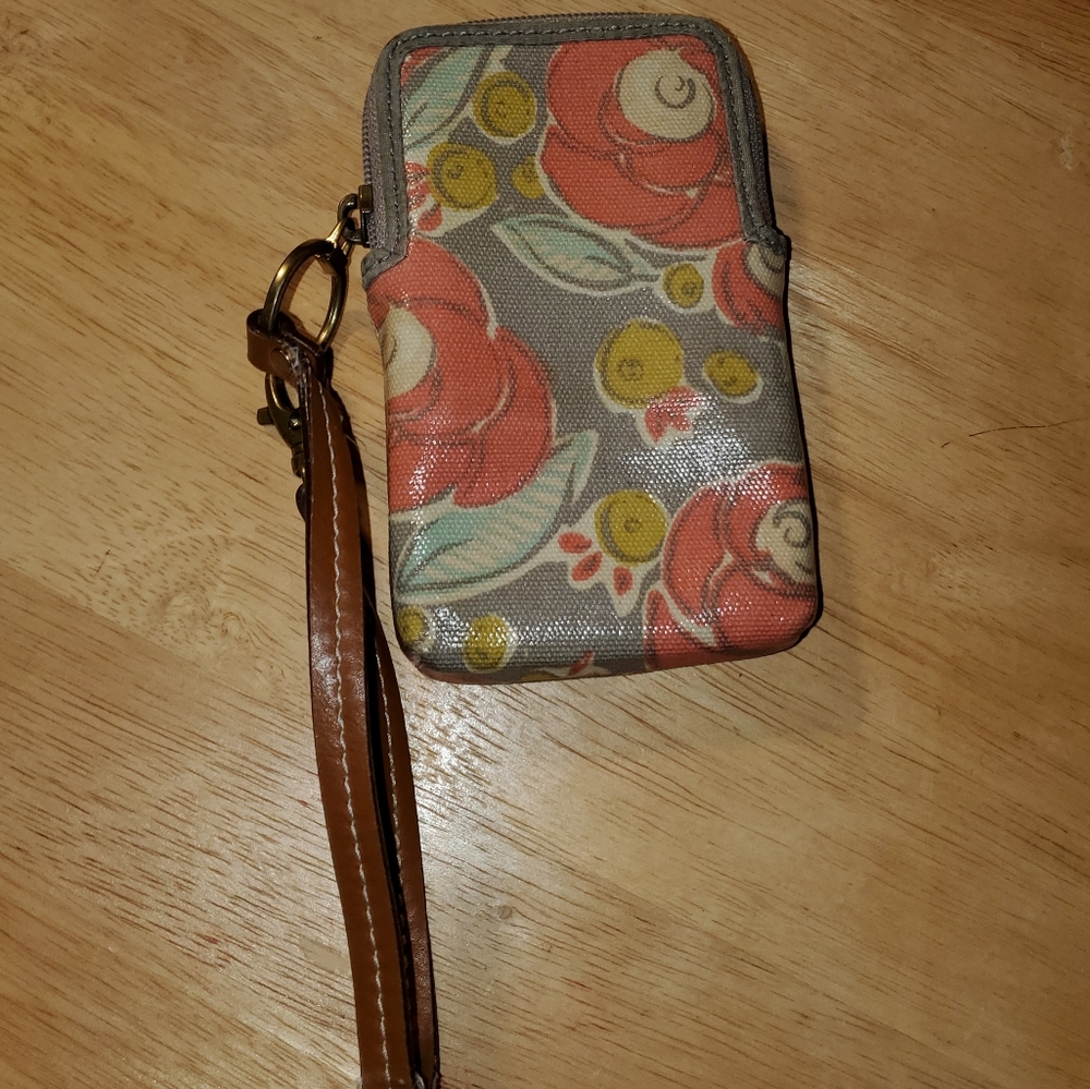 Fossil Floral Print Wallet Wristlet - image 2